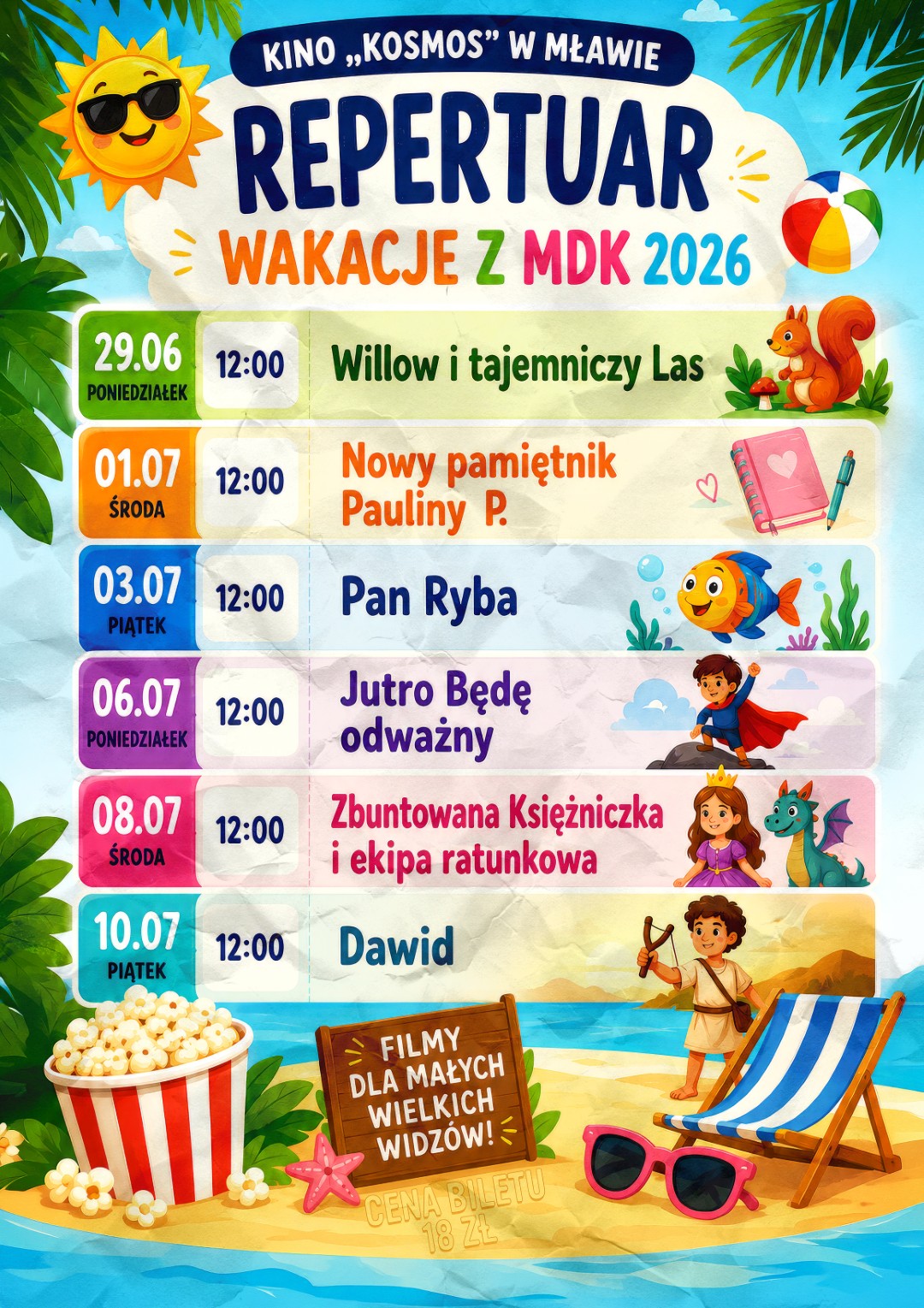Repertuar kina kosmos na ten miesiąc