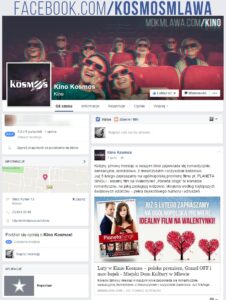 Oficjalny fanpage KINA KOSMOS  Startujemy już dziś